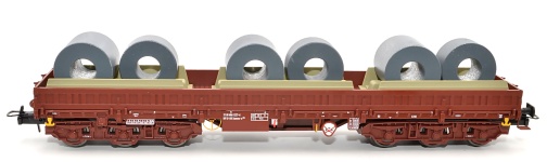NPE Modellbau NW22957 - H0 - Schwerlastwagen Samms-u 454 Coils grau, DB AG, Ep. V